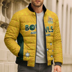 Australian Lawn Bowls Custom Bomber Puffer Jacket Aussie Minimalist Style - Aussie Hoodie