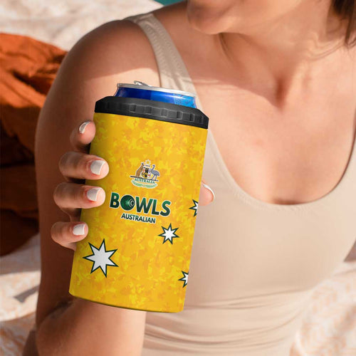 Australian Lawn Bowls Custom 4 in 1 Can Cooler Tumbler Aussie Minimalist Style - Aussie Hoodie