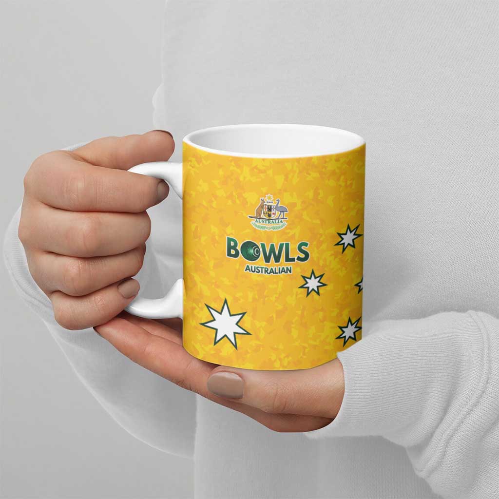 Australian Lawn Bowls Custom Ceramic Mug Aussie Minimalist Style - Aussie Hoodie