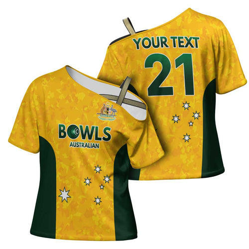 Australian Lawn Bowls Custom Cross Shoulder Shirt Aussie Minimalist Style - Aussie Hoodie