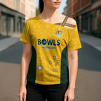 Australian Lawn Bowls Custom Cross Shoulder Shirt Aussie Minimalist Style - Aussie Hoodie
