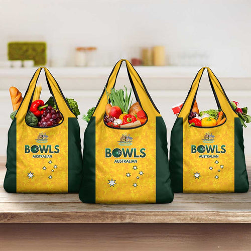 Australian Lawn Bowls Grocery Bag Aussie Minimalist Style - Aussie Hoodie