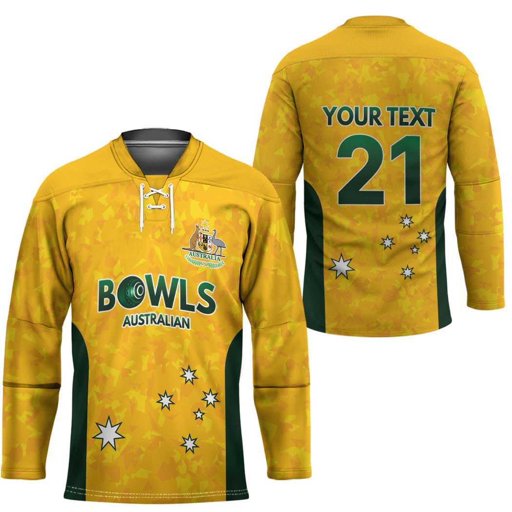 Australian Lawn Bowls Custom Hockey Jersey Aussie Minimalist Style - Aussie Hoodie