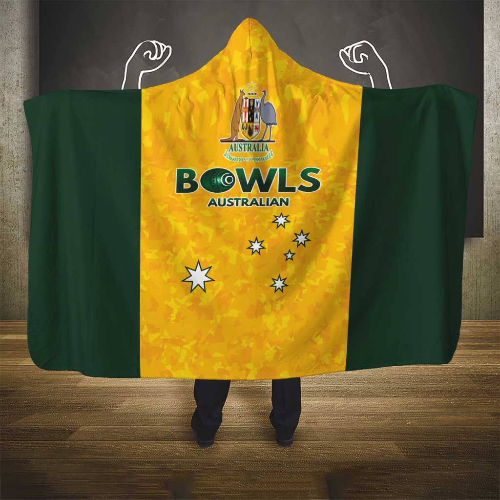 Australian Lawn Bowls Hooded Blanket Aussie Minimalist Style - Aussie Hoodie