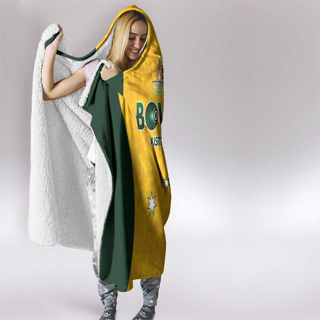 Australian Lawn Bowls Hooded Blanket Aussie Minimalist Style - Aussie Hoodie