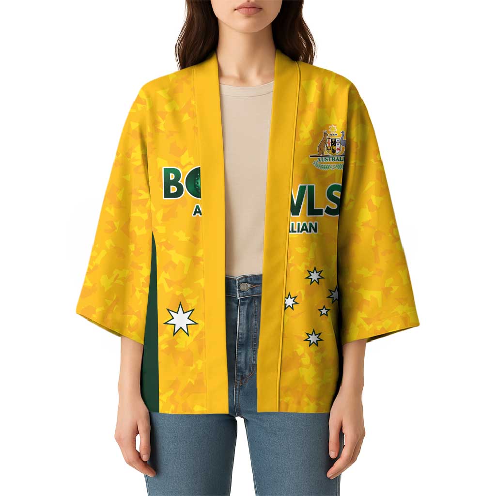 Australian Lawn Bowls Custom Kimono Aussie Minimalist Style - Aussie Hoodie