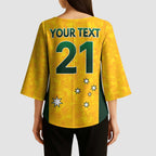 Australian Lawn Bowls Custom Kimono Sleeve Blouse Aussie Minimalist Style - Aussie Hoodie