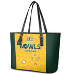 Australian Lawn Bowls Leather Tote Bag Aussie Minimalist Style - Aussie Hoodie