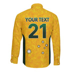 Australian Lawn Bowls Custom Long Sleeve Button Shirt Aussie Minimalist Style - Aussie Hoodie