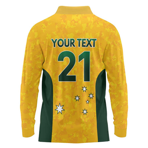 Australian Lawn Bowls Custom Long Sleeve Polo Shirt Aussie Minimalist Style - Aussie Hoodie