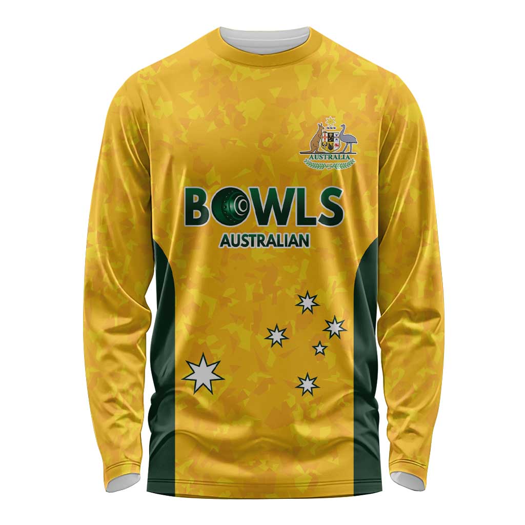 Australian Lawn Bowls Custom Long Sleeve Shirt Aussie Minimalist Style - Aussie Hoodie