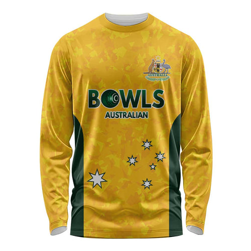 Australian Lawn Bowls Custom Long Sleeve Shirt Aussie Minimalist Style - Aussie Hoodie