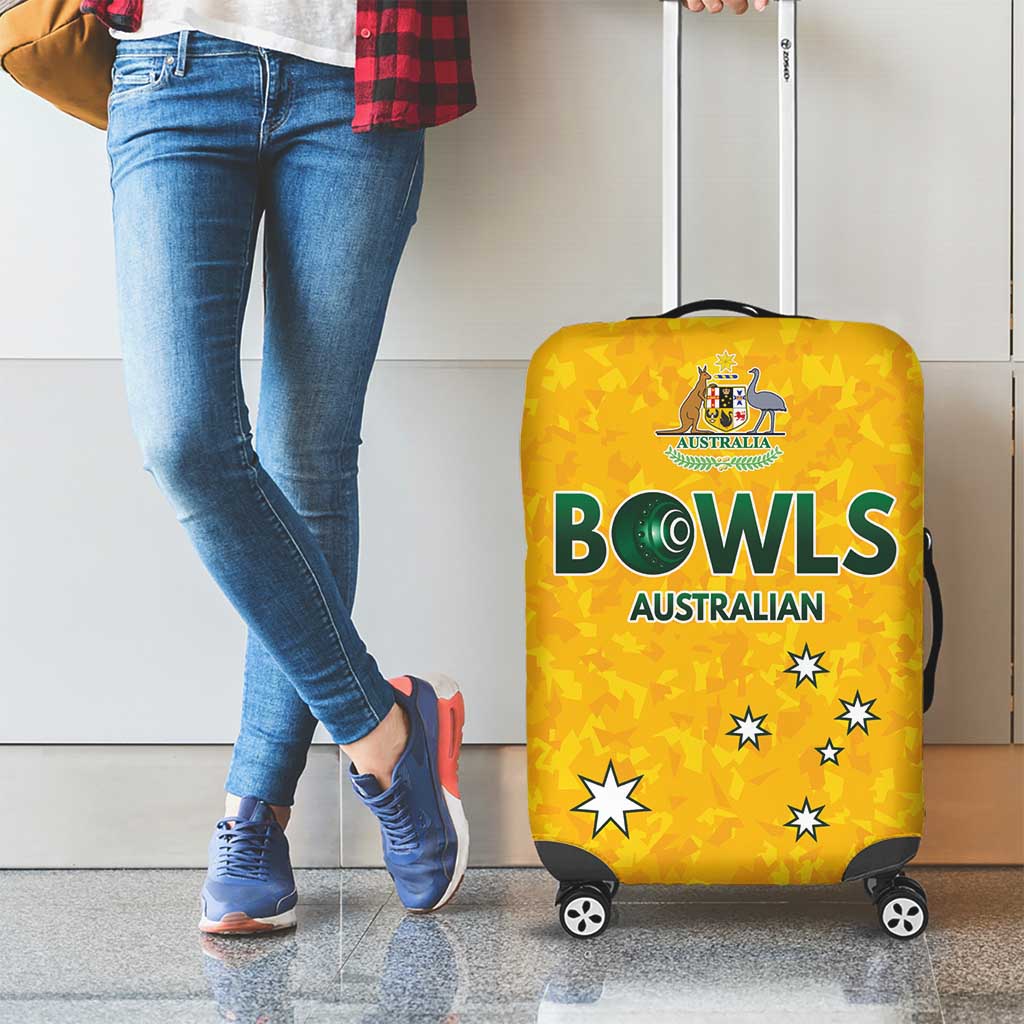 Australian Lawn Bowls Luggage Cover Aussie Minimalist Style - Aussie Hoodie