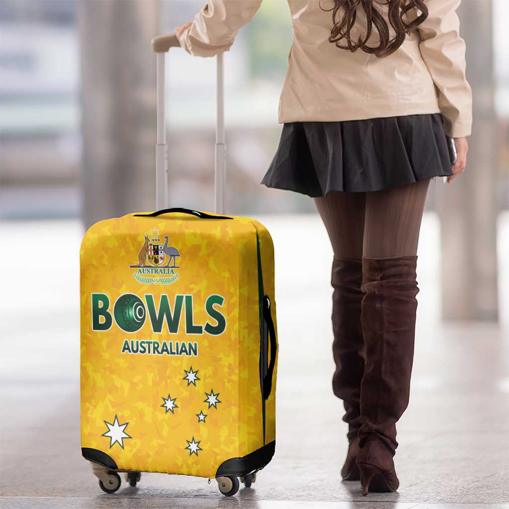 Australian Lawn Bowls Luggage Cover Aussie Minimalist Style - Aussie Hoodie