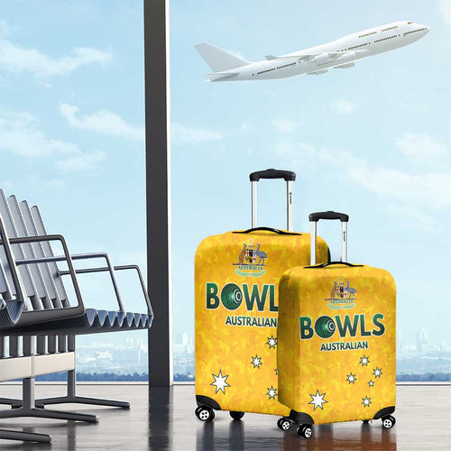 Australian Lawn Bowls Luggage Cover Aussie Minimalist Style - Aussie Hoodie