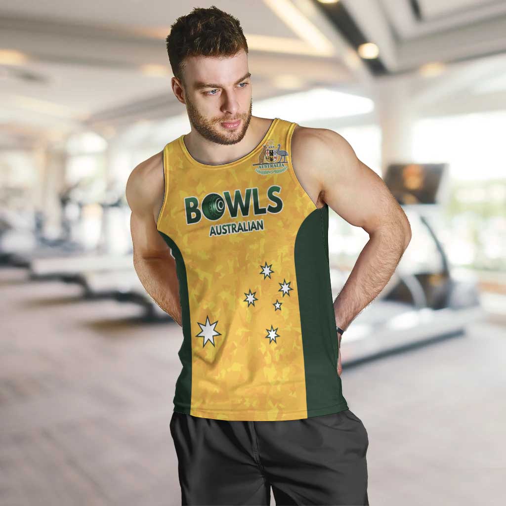 Australian Lawn Bowls Custom Men Tank Top Aussie Minimalist Style - Aussie Hoodie