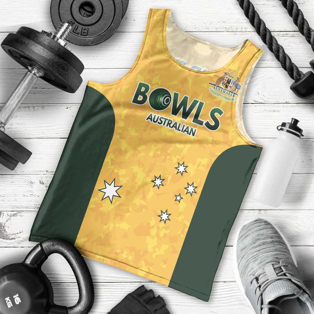 Australian Lawn Bowls Custom Men Tank Top Aussie Minimalist Style - Aussie Hoodie