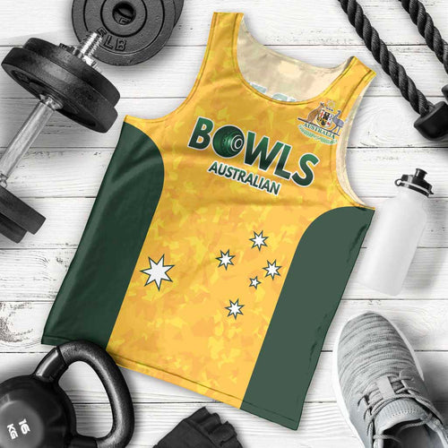 Australian Lawn Bowls Custom Men Tank Top Aussie Minimalist Style - Aussie Hoodie