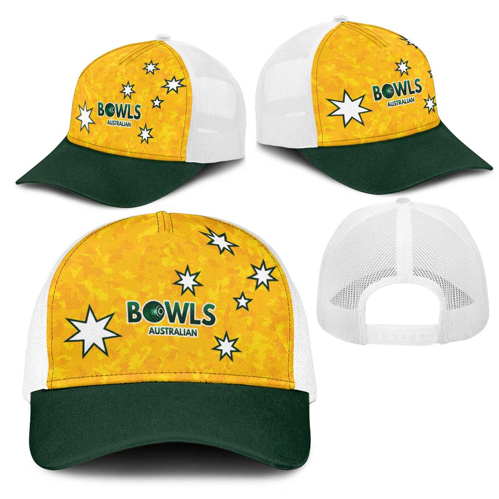 Australian Lawn Bowls Mesh Trucker Cap Aussie Minimalist Style - Aussie Hoodie