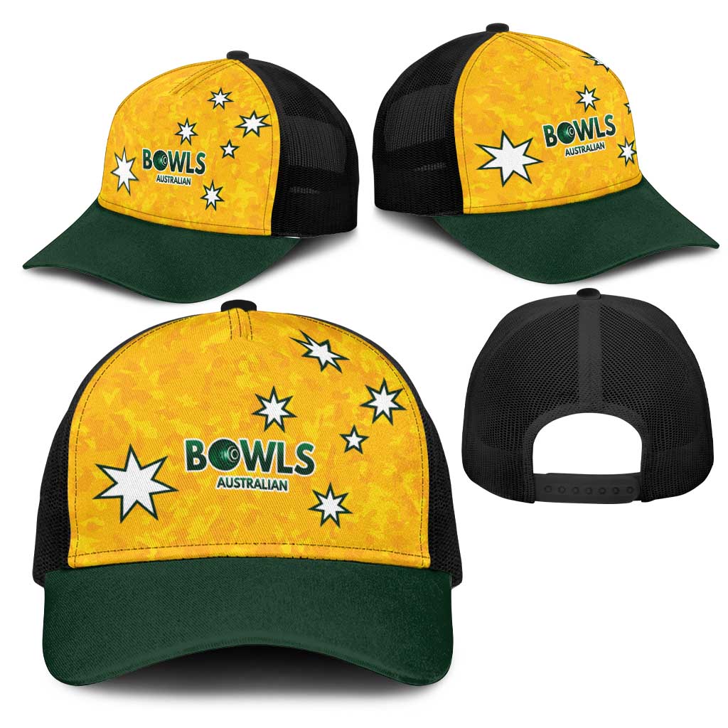 Australian Lawn Bowls Mesh Trucker Cap Aussie Minimalist Style - Aussie Hoodie