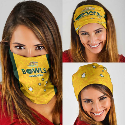 Australian Lawn Bowls Neck Gaiter Aussie Minimalist Style - Aussie Hoodie