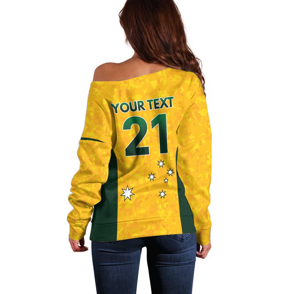 Australian Lawn Bowls Custom Off Shoulder Sweater Aussie Minimalist Style - Aussie Hoodie