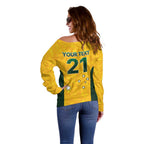 Australian Lawn Bowls Custom Off Shoulder Sweater Aussie Minimalist Style - Aussie Hoodie