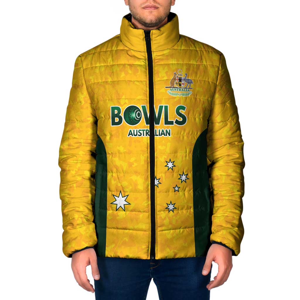 Australian Lawn Bowls Custom Padded Jacket Aussie Minimalist Style - Aussie Hoodie