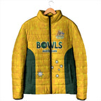 Australian Lawn Bowls Custom Padded Jacket Aussie Minimalist Style - Aussie Hoodie