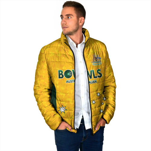 Australian Lawn Bowls Custom Padded Jacket Aussie Minimalist Style - Aussie Hoodie
