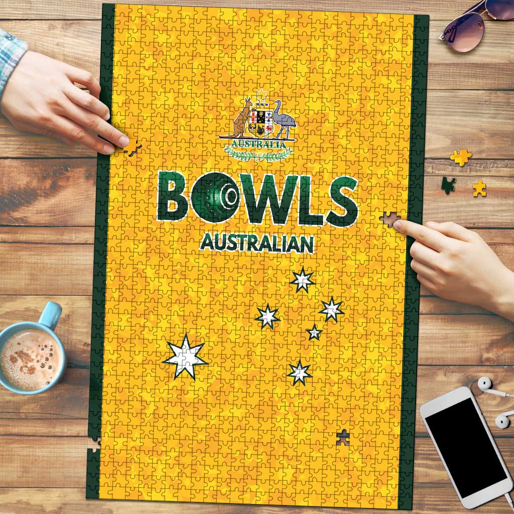 Australian Lawn Bowls Puzzle Aussie Minimalist Style - Aussie Hoodie