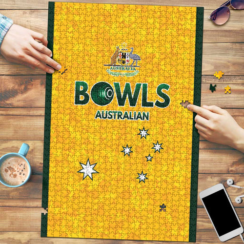Australian Lawn Bowls Puzzle Aussie Minimalist Style - Aussie Hoodie