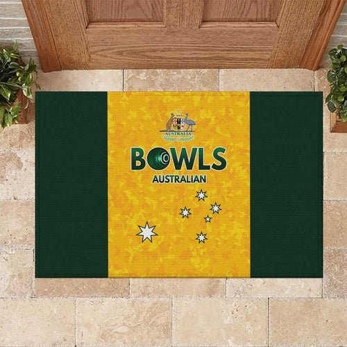 Australian Lawn Bowls Rubber Doormat Aussie Minimalist Style - Aussie Hoodie