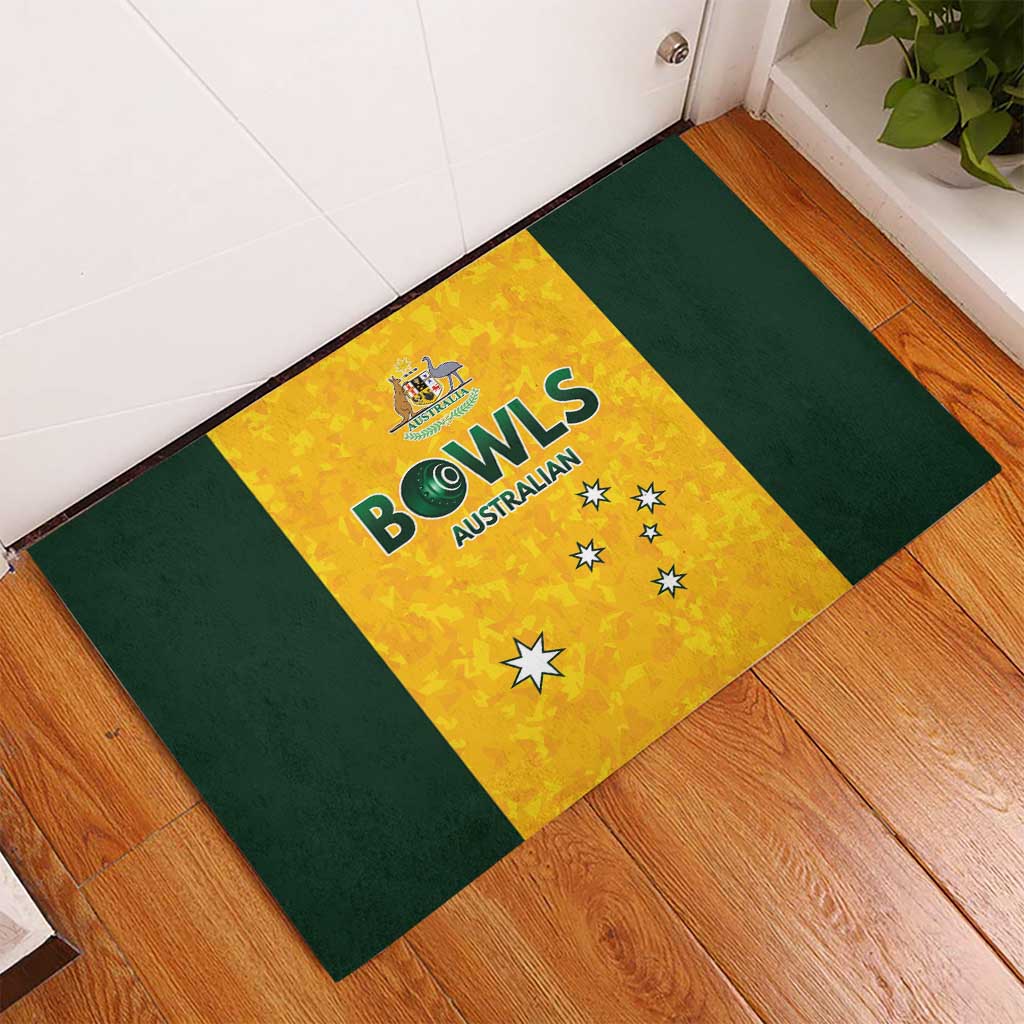 Australian Lawn Bowls Rubber Doormat Aussie Minimalist Style - Aussie Hoodie