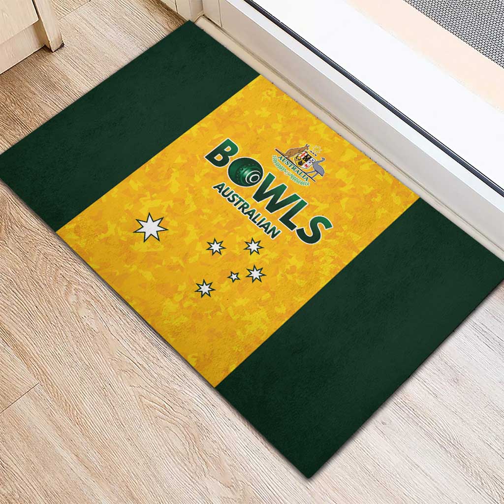 Australian Lawn Bowls Rubber Doormat Aussie Minimalist Style - Aussie Hoodie