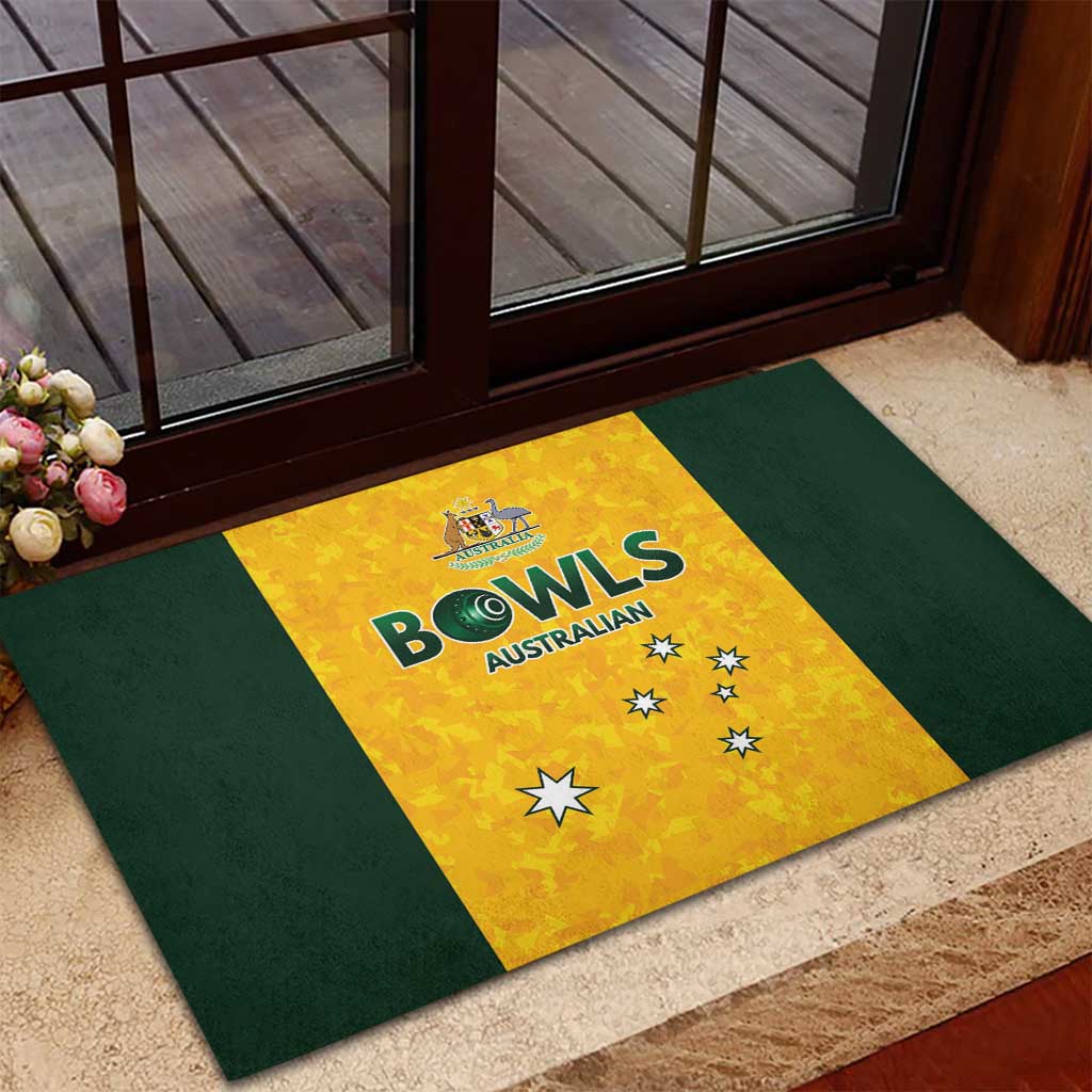 Australian Lawn Bowls Rubber Doormat Aussie Minimalist Style - Aussie Hoodie