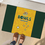 Australian Lawn Bowls Rubber Doormat Aussie Minimalist Style - Aussie Hoodie
