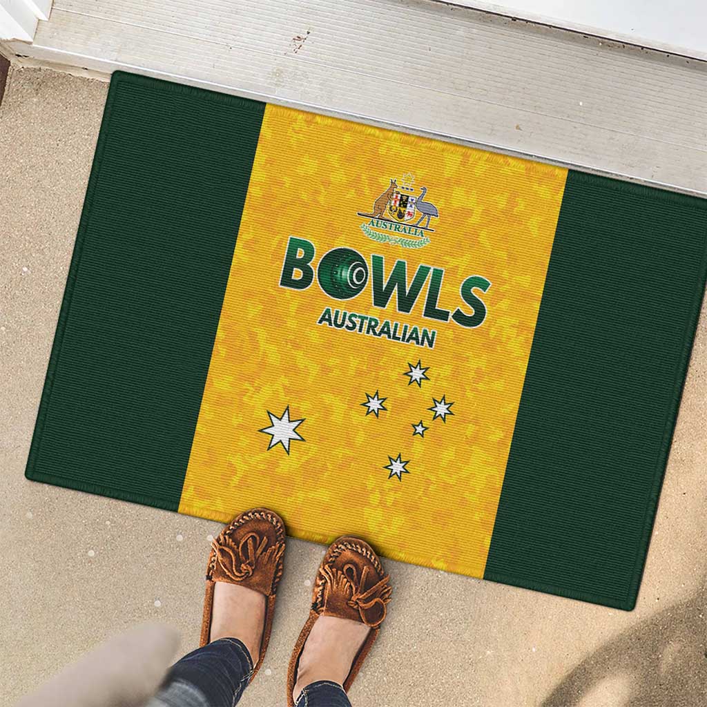 Australian Lawn Bowls Rubber Doormat Aussie Minimalist Style - Aussie Hoodie