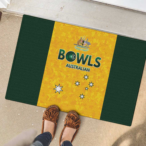 Australian Lawn Bowls Rubber Doormat Aussie Minimalist Style - Aussie Hoodie