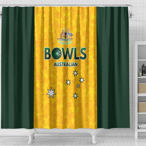 Australian Lawn Bowls Shower Curtain Aussie Minimalist Style - Aussie Hoodie