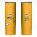 Australian Lawn Bowls Custom Skinny Tumbler Aussie Minimalist Style - Aussie Hoodie