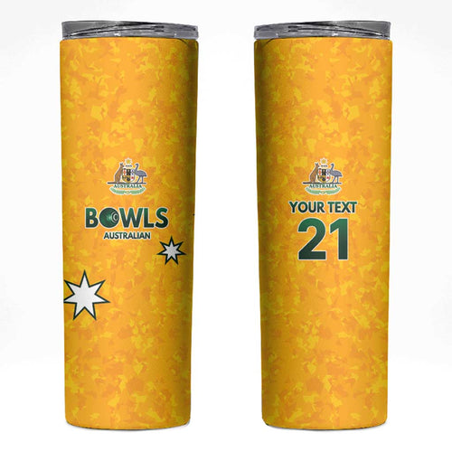 Australian Lawn Bowls Custom Skinny Tumbler Aussie Minimalist Style - Aussie Hoodie