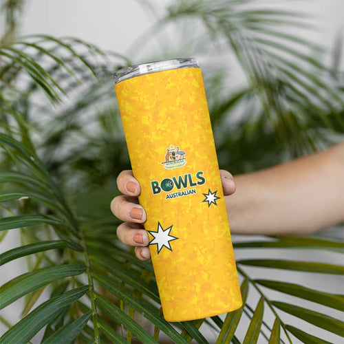 Australian Lawn Bowls Custom Skinny Tumbler Aussie Minimalist Style - Aussie Hoodie