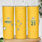Australian Lawn Bowls Custom Skinny Tumbler Aussie Minimalist Style - Aussie Hoodie