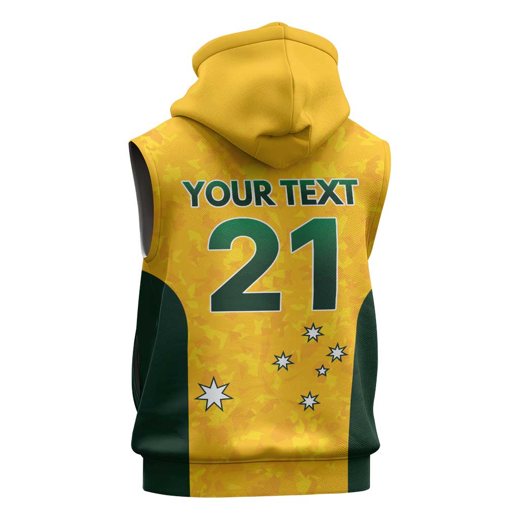Australian Lawn Bowls Custom Sleeveless Hoodie Aussie Minimalist Style - Aussie Hoodie