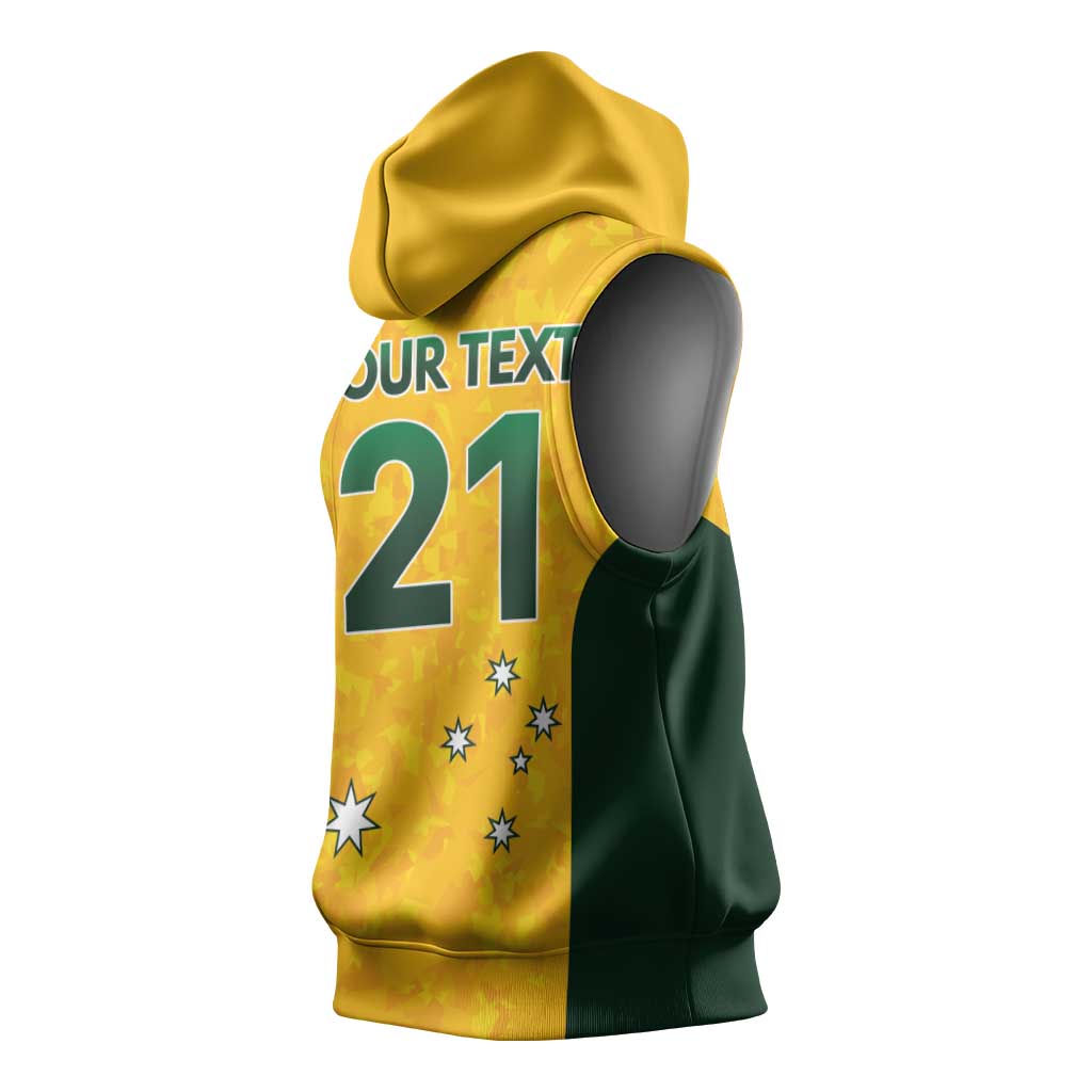 Australian Lawn Bowls Custom Sleeveless Hoodie Aussie Minimalist Style - Aussie Hoodie