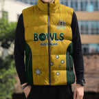 Australian Lawn Bowls Custom Sleeveless Puffer Jacket Aussie Minimalist Style - Aussie Hoodie