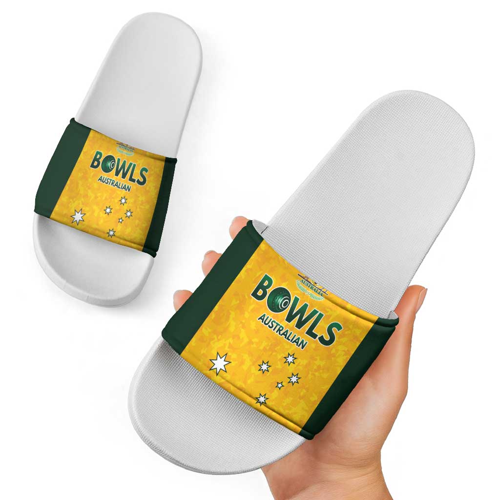 Australian Lawn Bowls Slide Sandals Aussie Minimalist Style - Aussie Hoodie