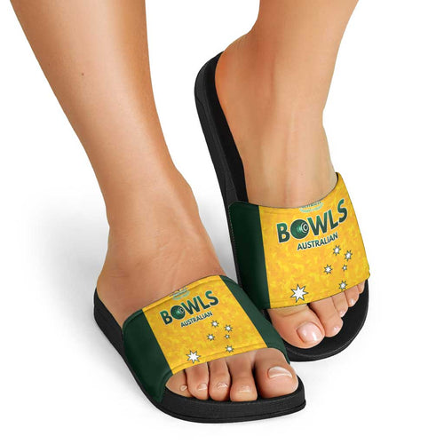 Australian Lawn Bowls Slide Sandals Aussie Minimalist Style - Aussie Hoodie