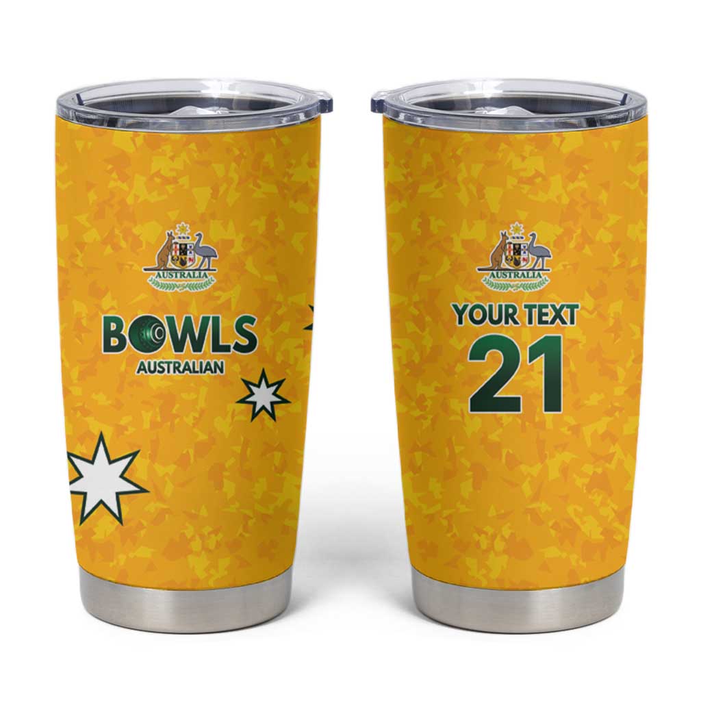 Australian Lawn Bowls Custom Tumbler Cup Aussie Minimalist Style - Aussie Hoodie